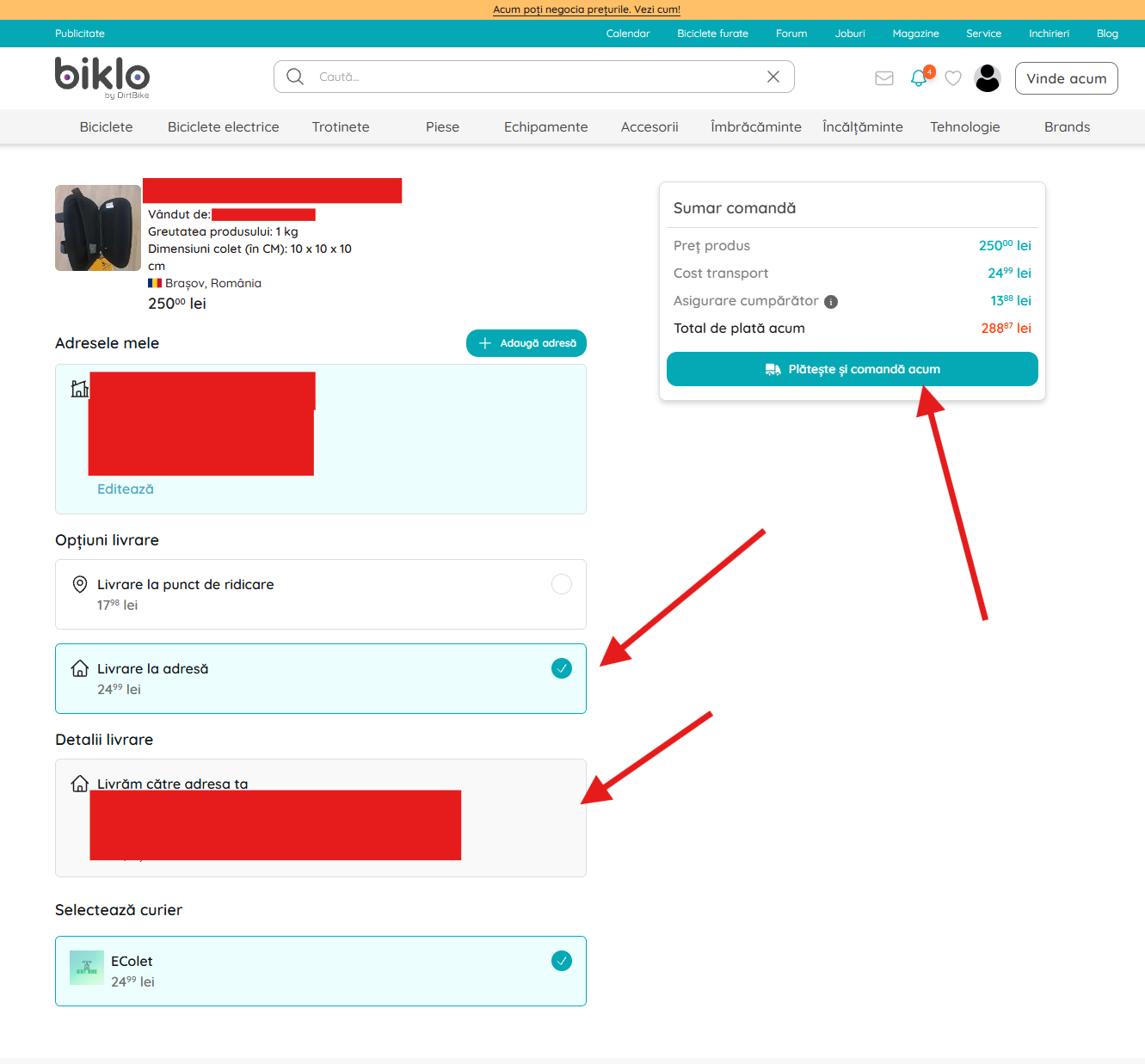 Auswahl der Biklo-Liefermethode